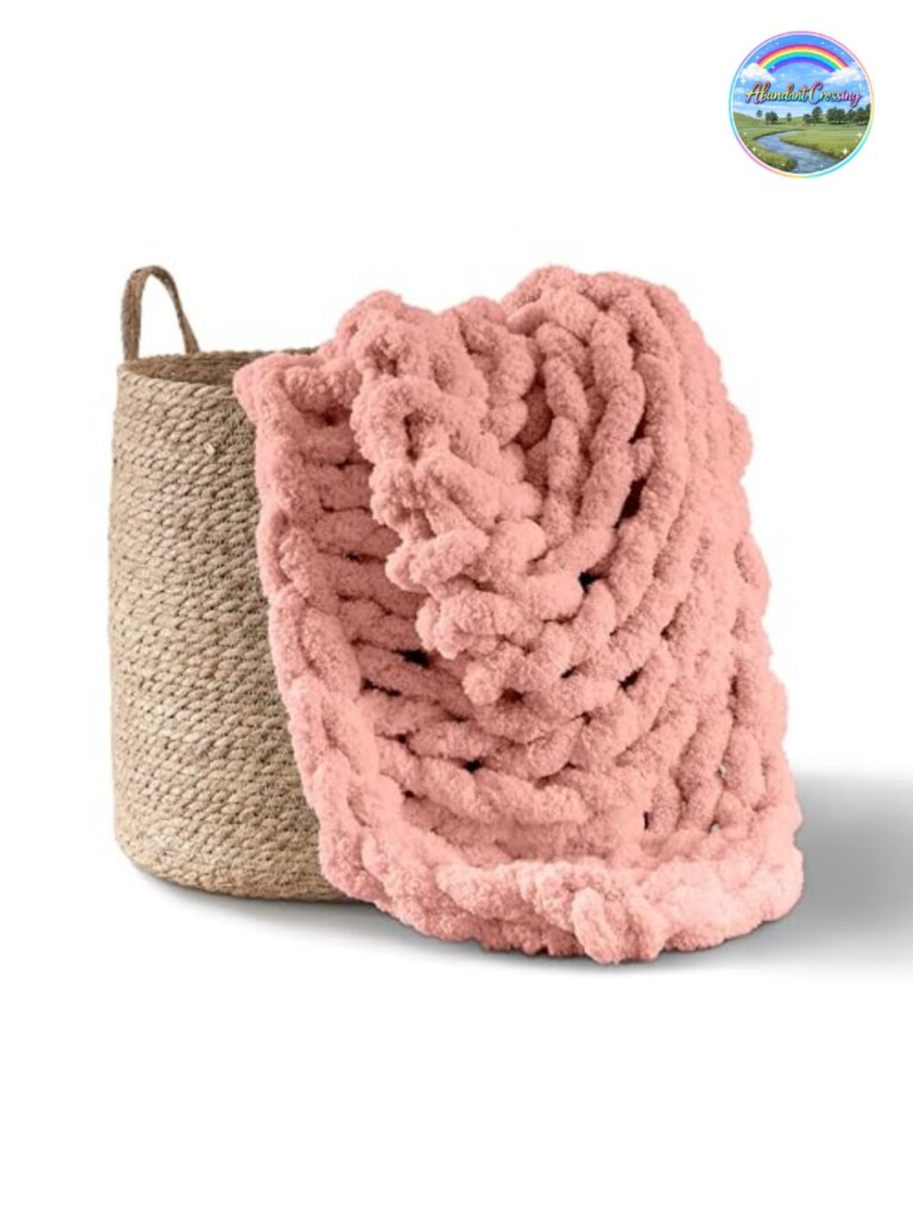 Hand Knit Chunky Chenille Throw Blanket 50x60 Jumbo Soft No Shed